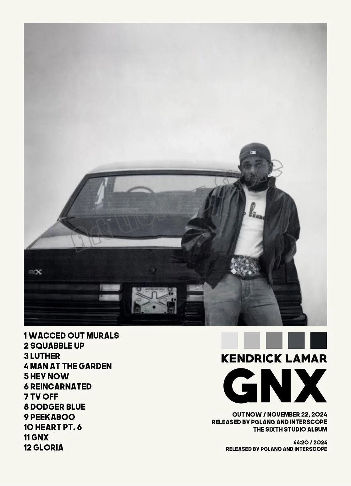 Kendrick Lamar GNX Album Poster Collection